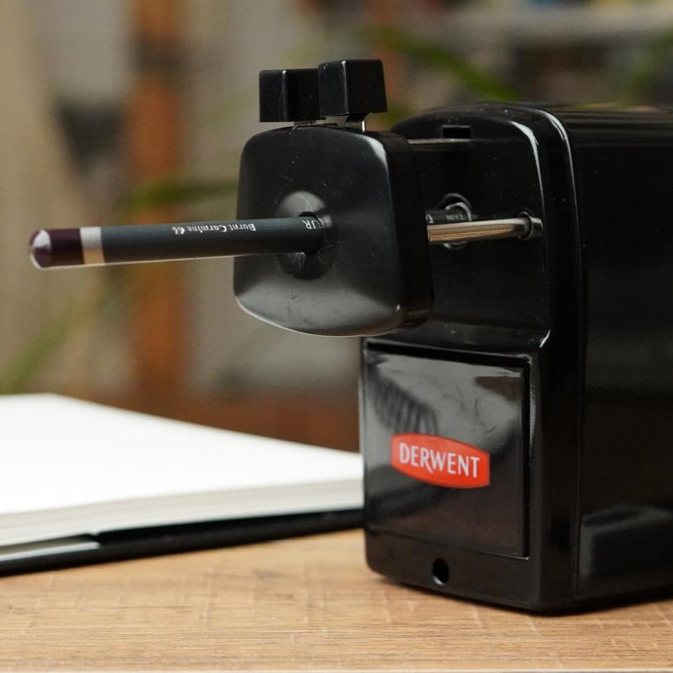 Derwent Super Point Pencil Sharpener Rotary with Desk Clamp