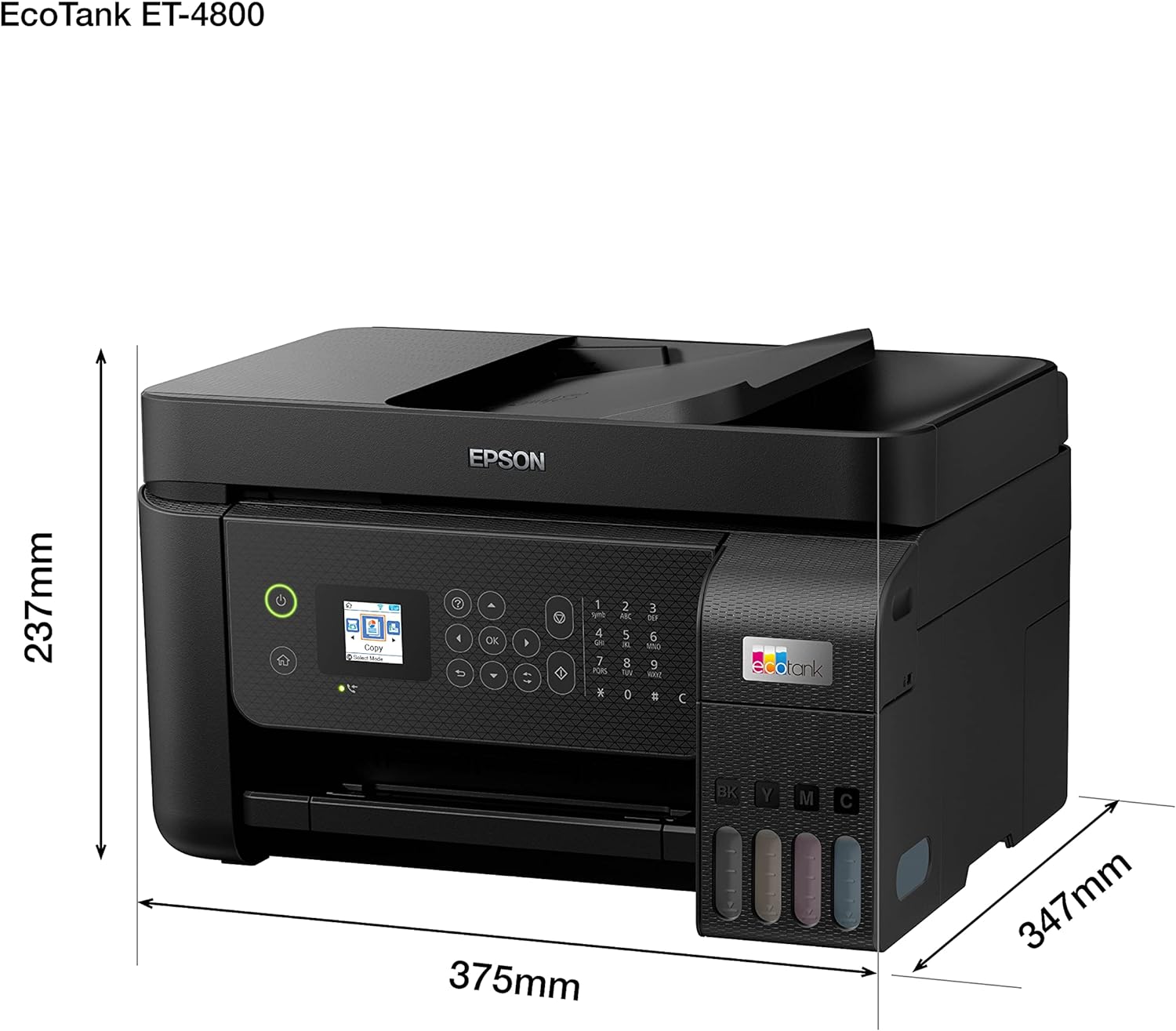 EPSON EcoTank ET-4800 Inkjet Printer Wireless Multi-function A4