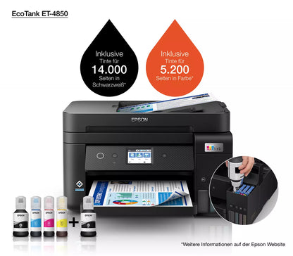 EPSON EcoTank ET-4850 Inkjet Printer Multi-function A4