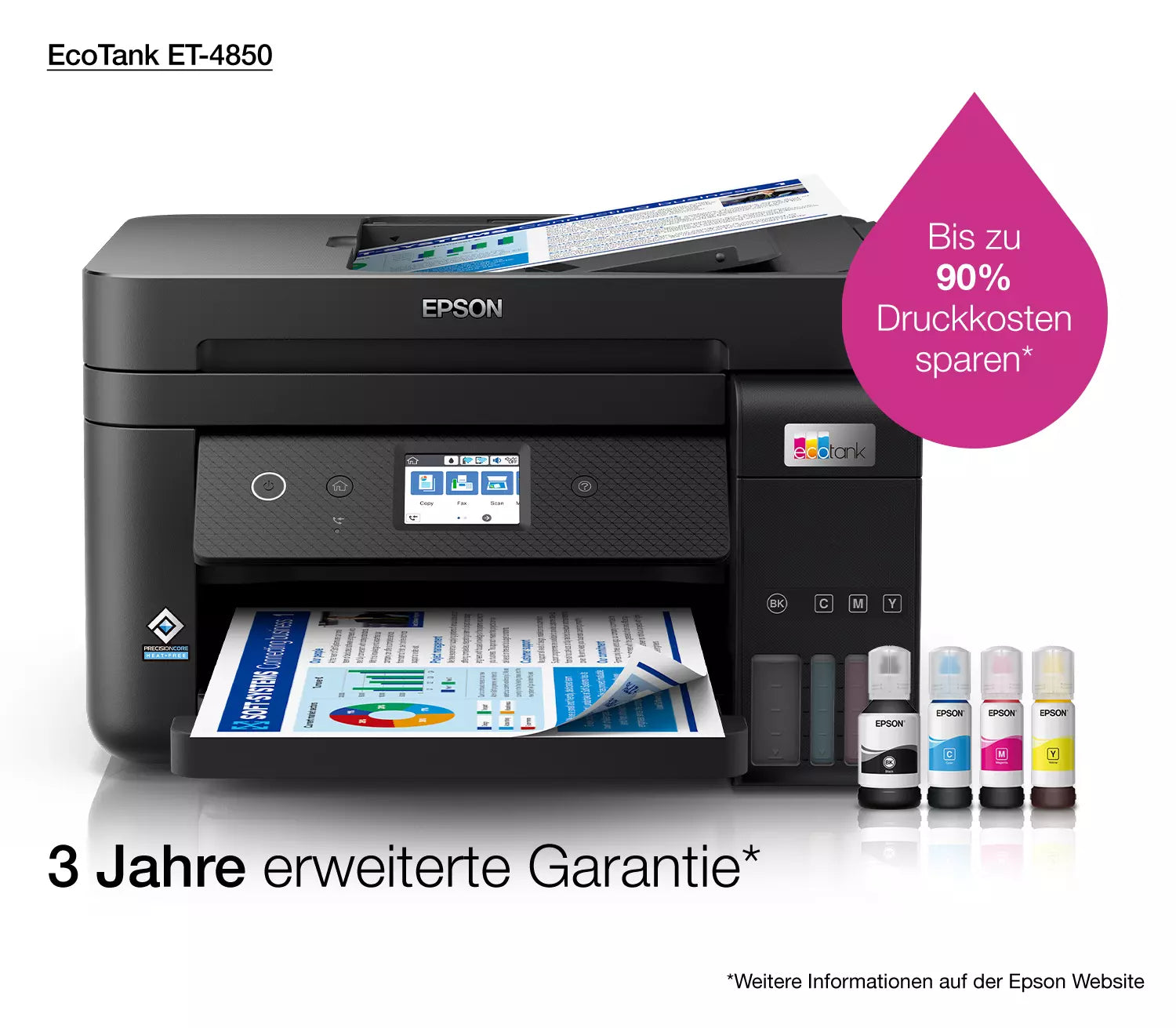 EPSON EcoTank ET-4850 Inkjet Printer Multi-function A4