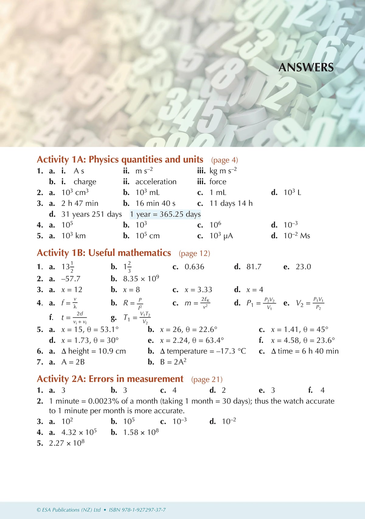 Physics Spring Semester Study Guide ESA Study Guide Level 2 Physics – School Depot NZ