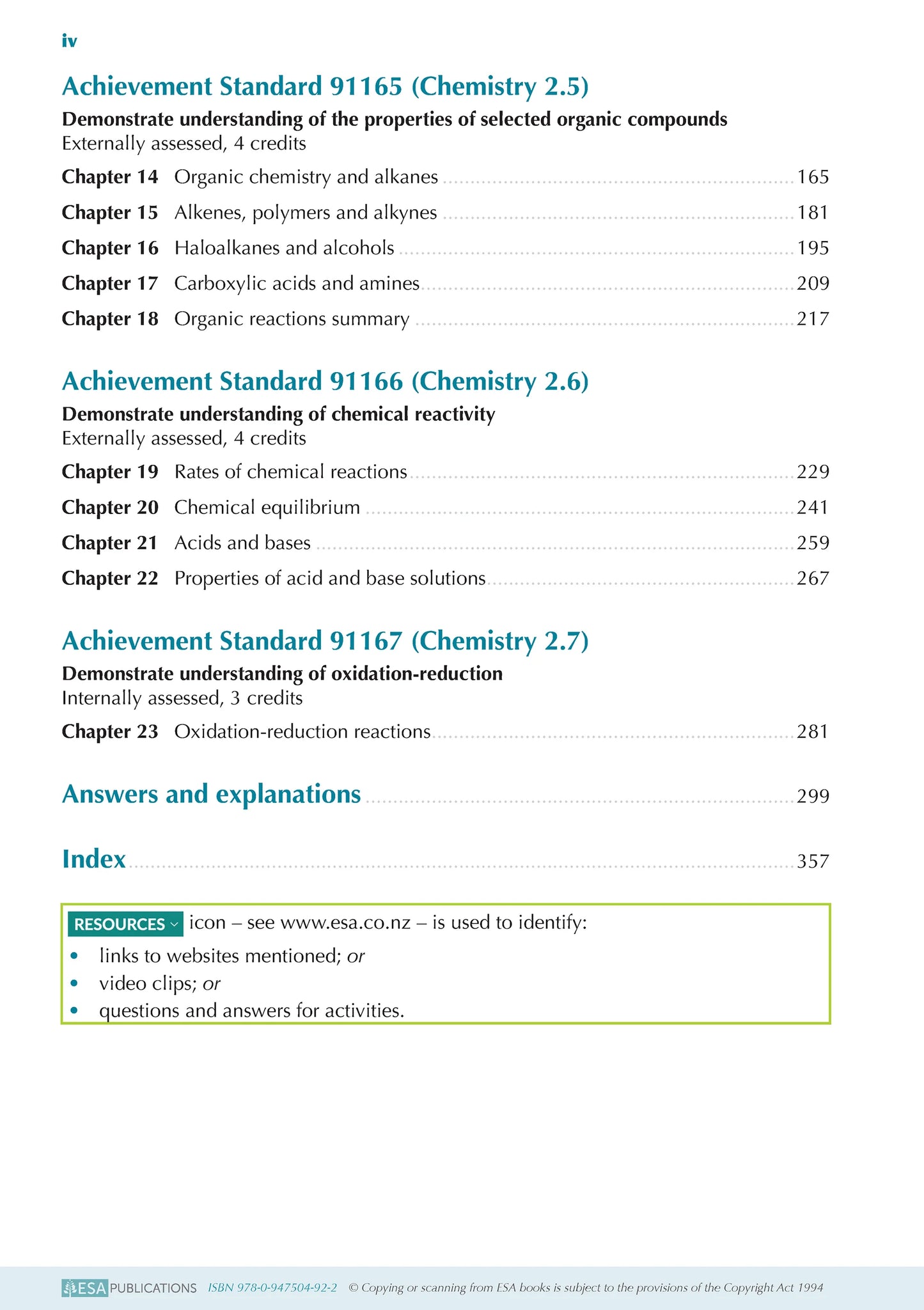 ESA Study Guide Level 2 Chemistry