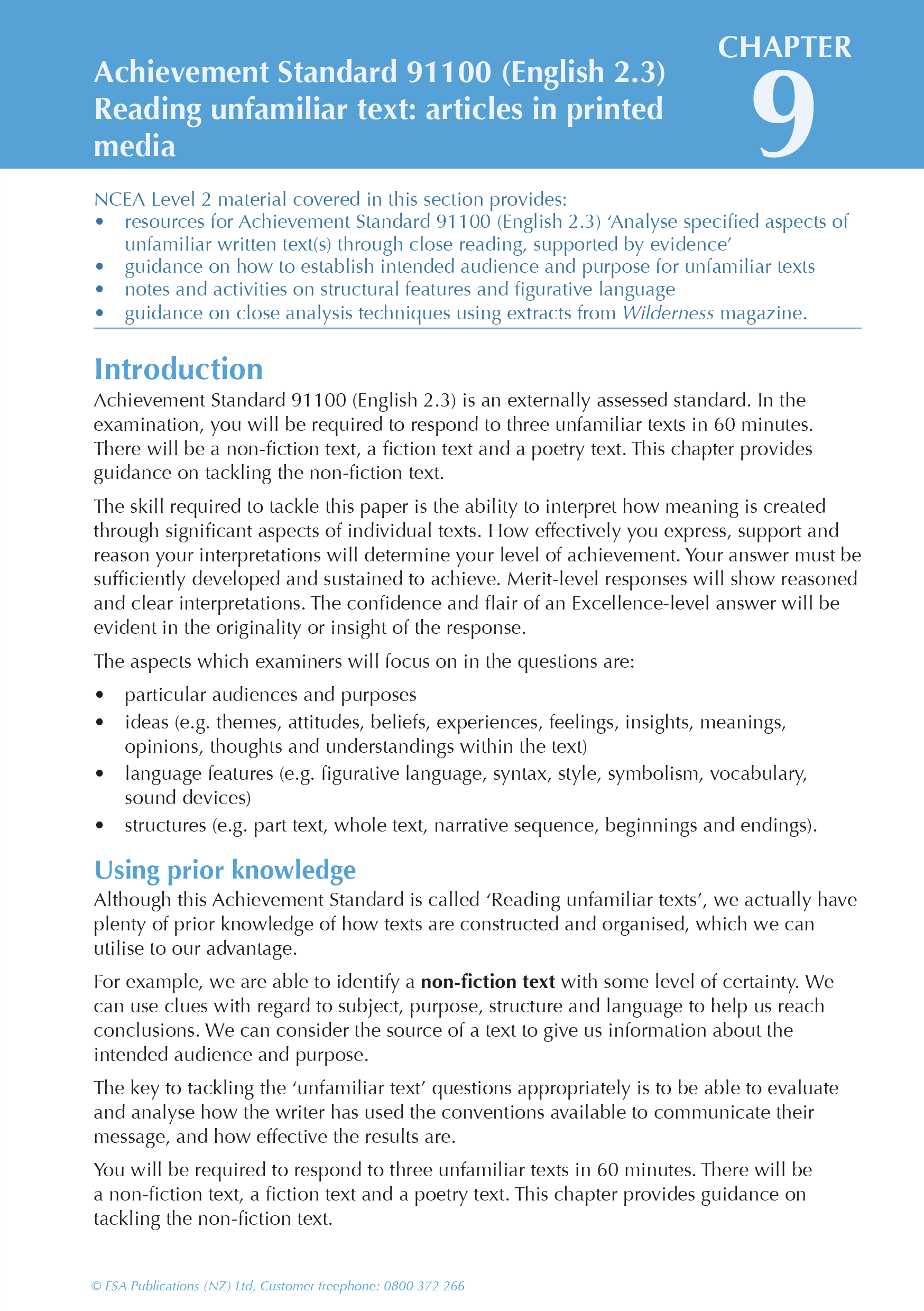 ESA Study Guide Level 2 English