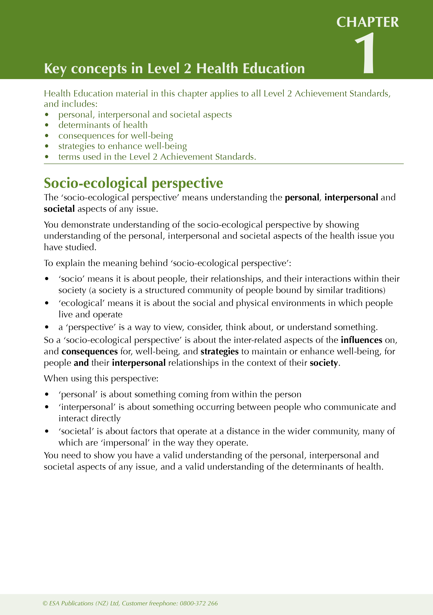 ESA Study Guide Level 2 Health Education