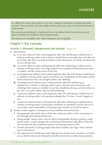 ESA Study Guide Level 2 Health Education