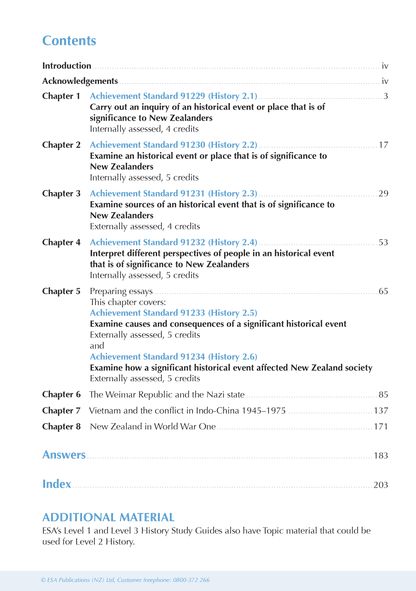 ESA Study Guide Level 2 History