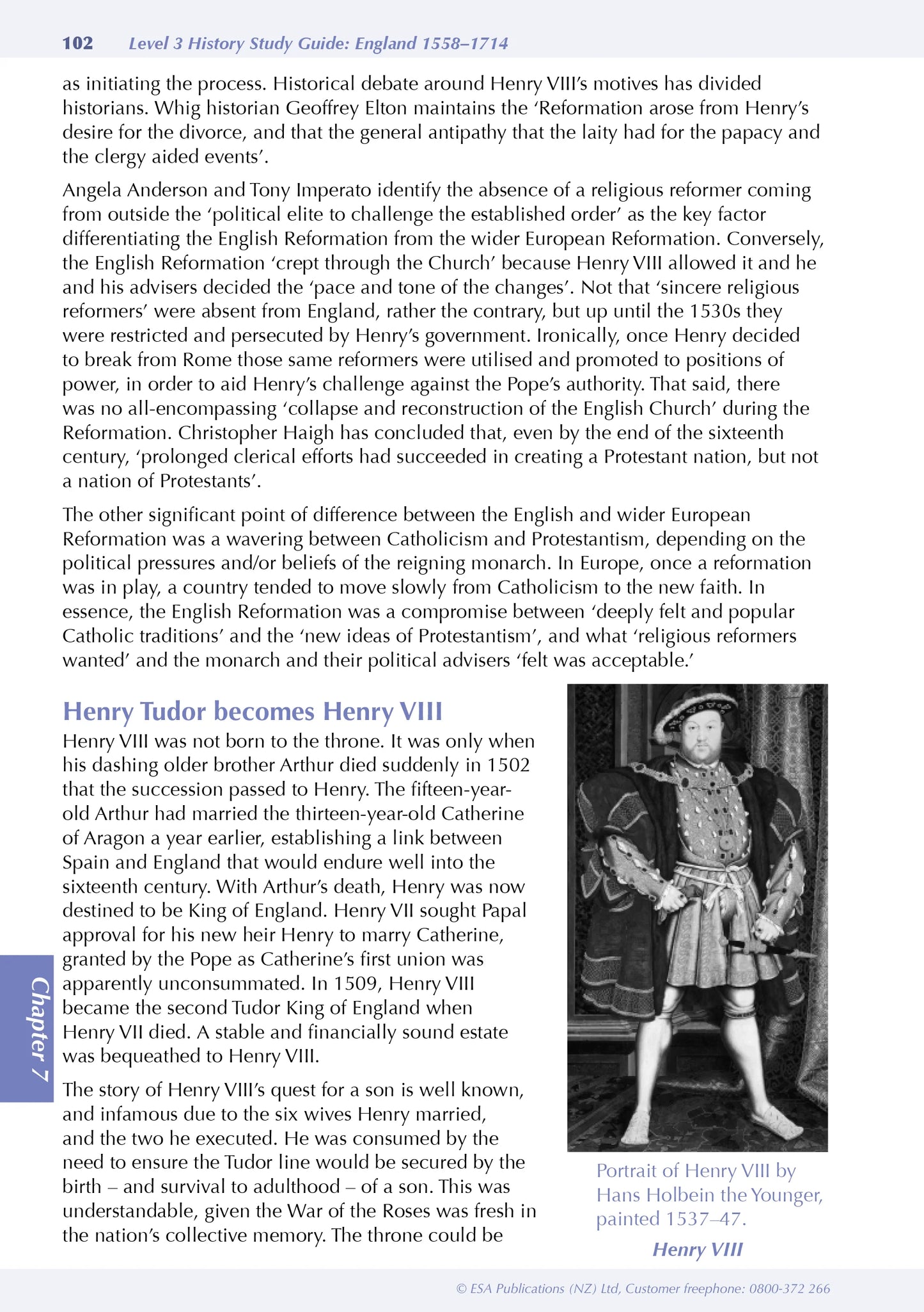 ESA Study Guide Level 3 England History