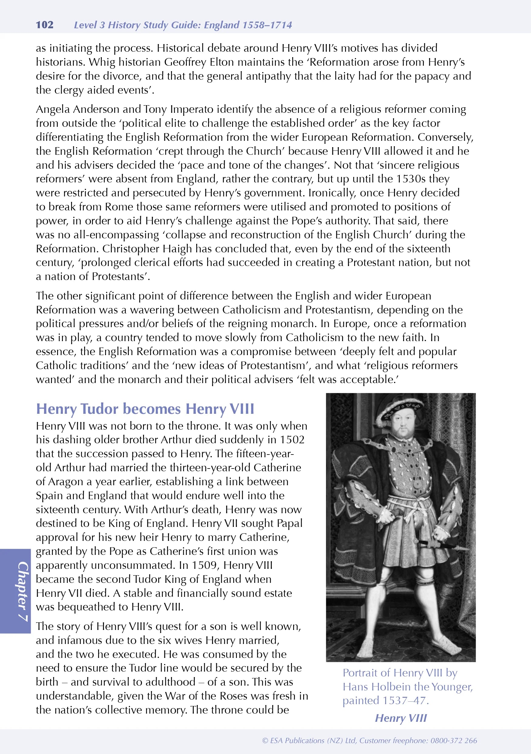 ESA Study Guide Level 3 England History