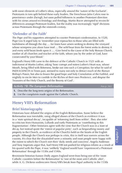 ESA Study Guide Level 3 England History