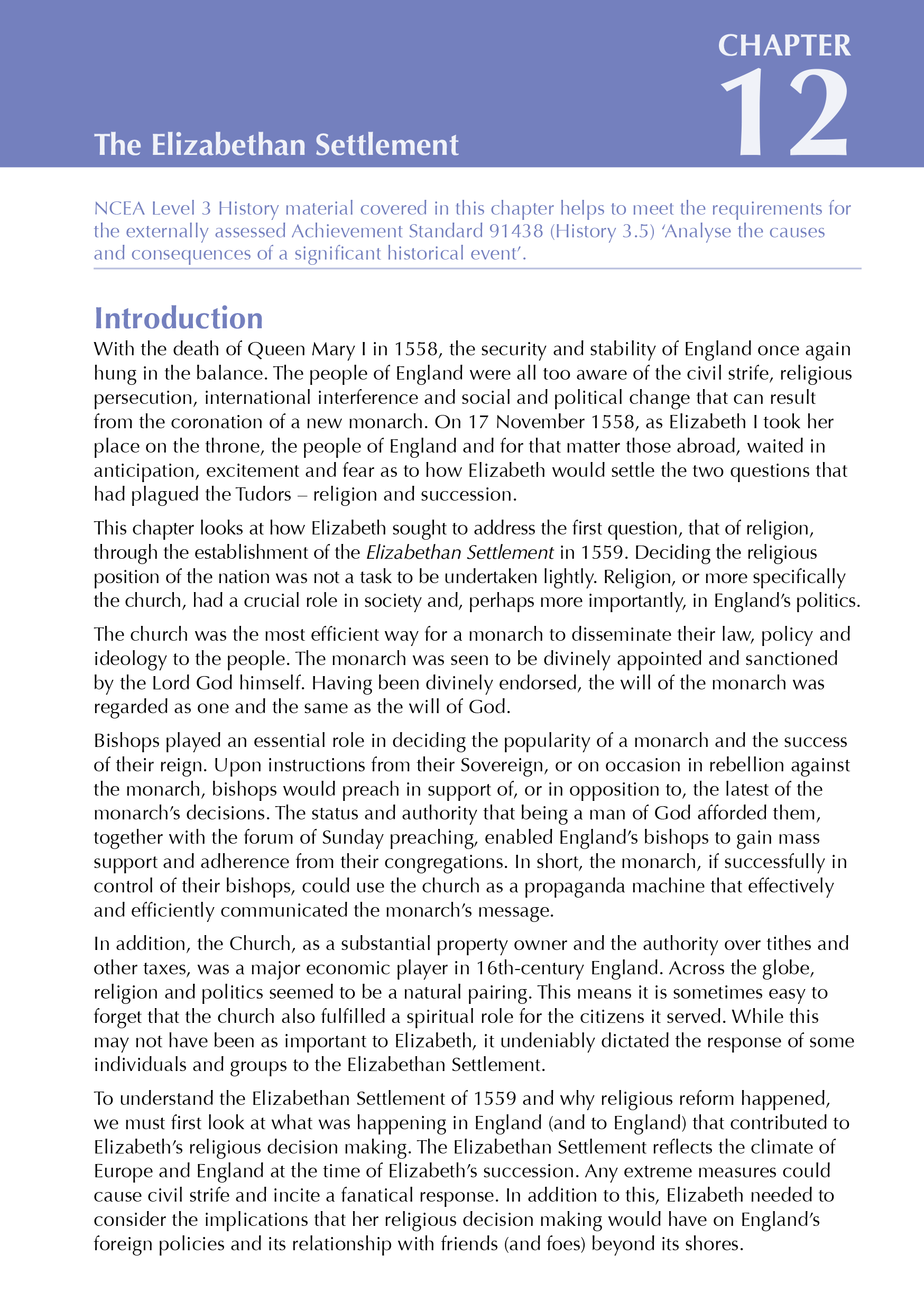 ESA Study Guide Level 3 England History