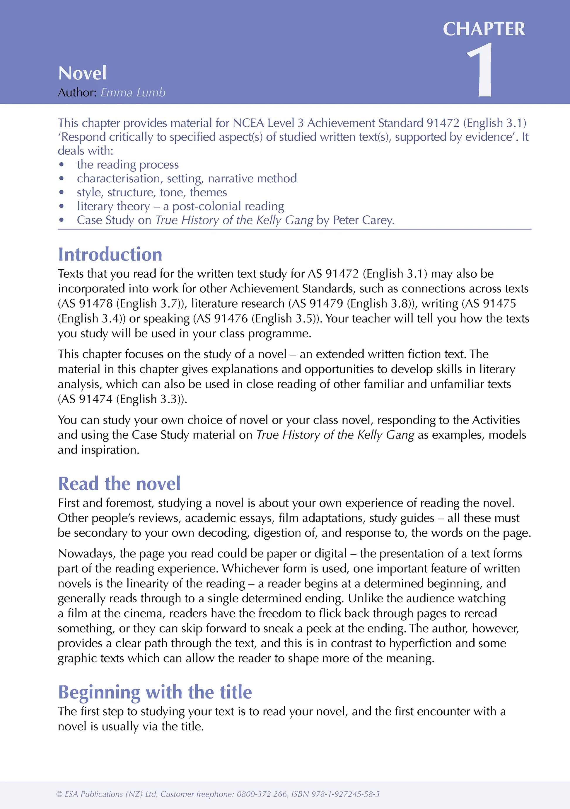 ESA Study Guide Level 3 English – School Depot NZ