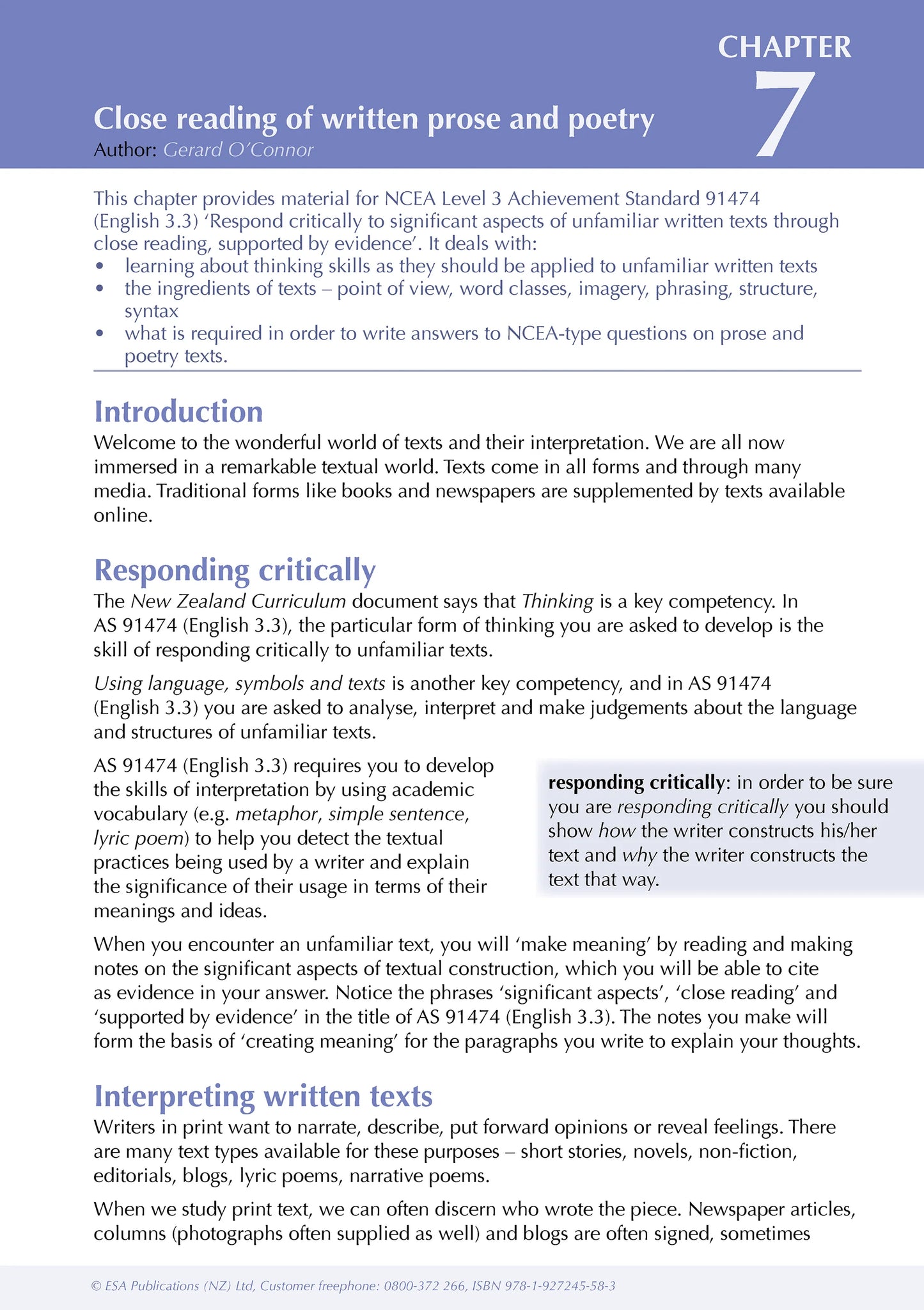 ESA Study Guide Level 3 English