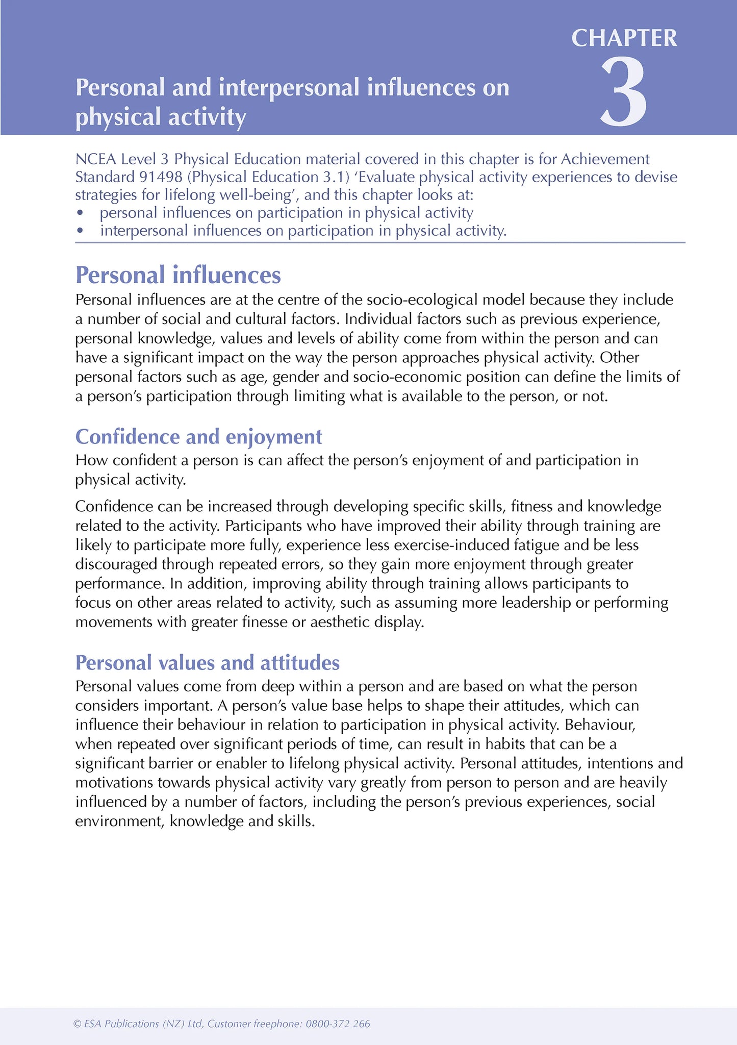 ESA Study Guide Level 3 Physical Education