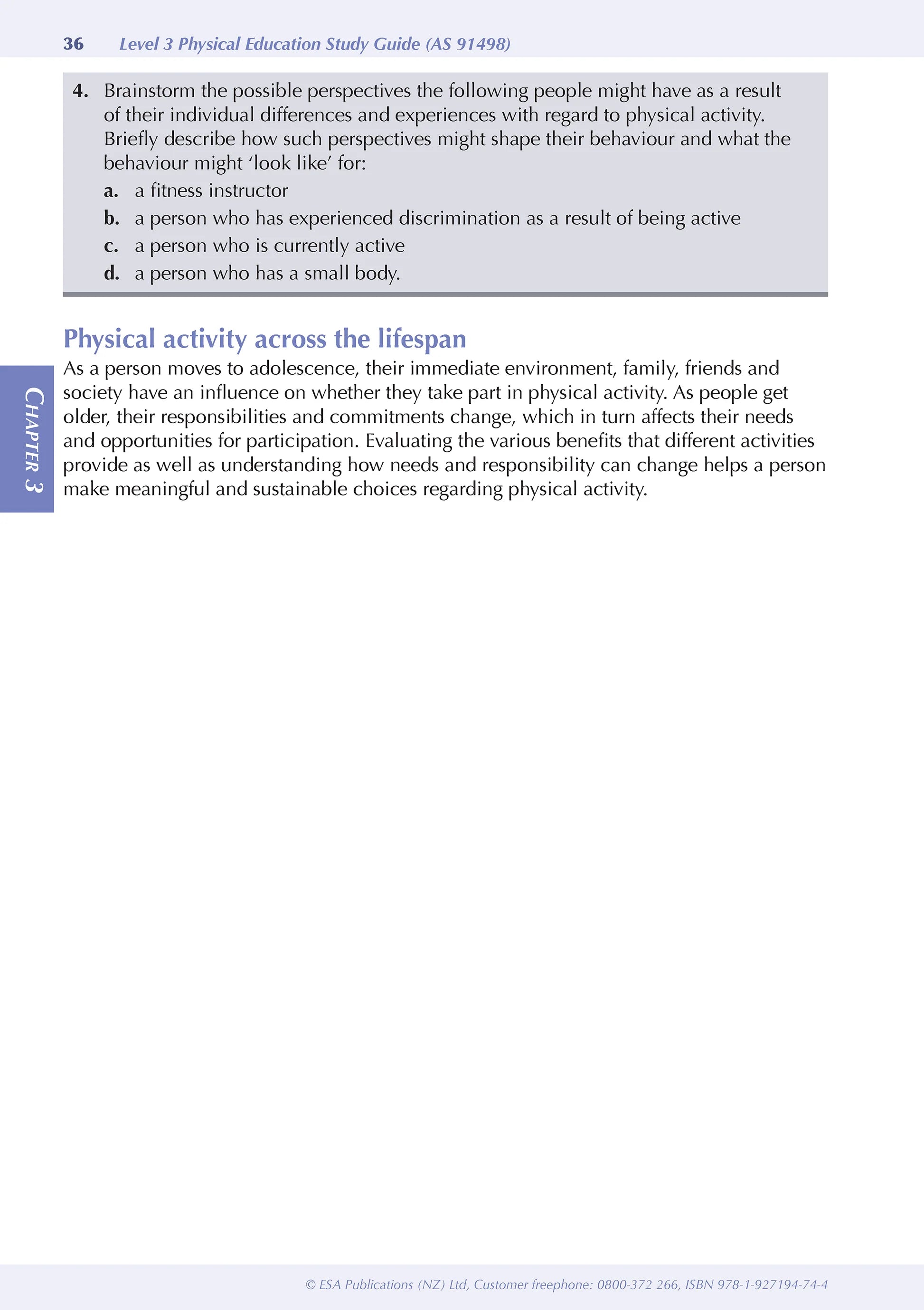 ESA Study Guide Level 3 Physical Education