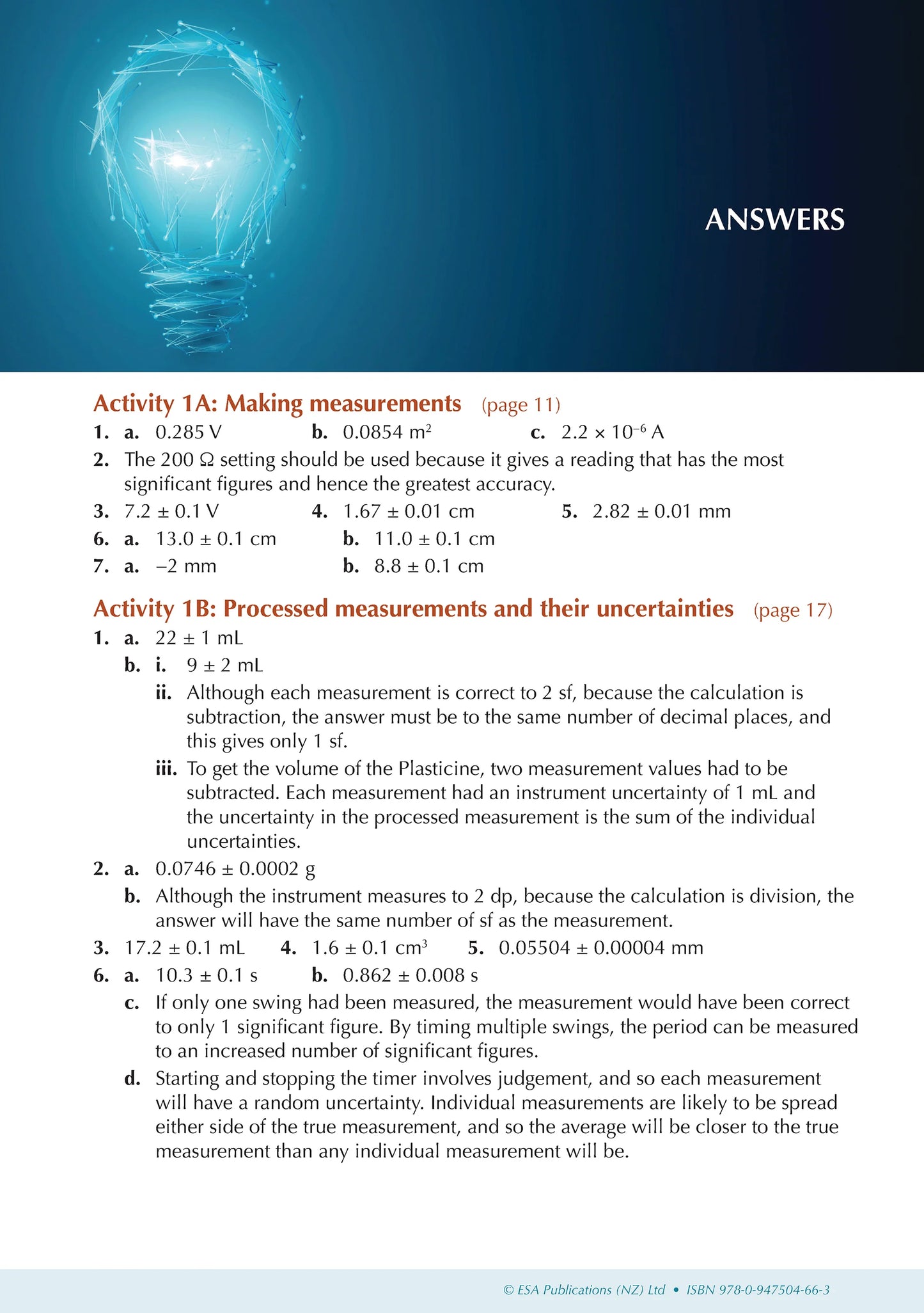 ESA Study Guide Level 3 Physics – School Depot NZ