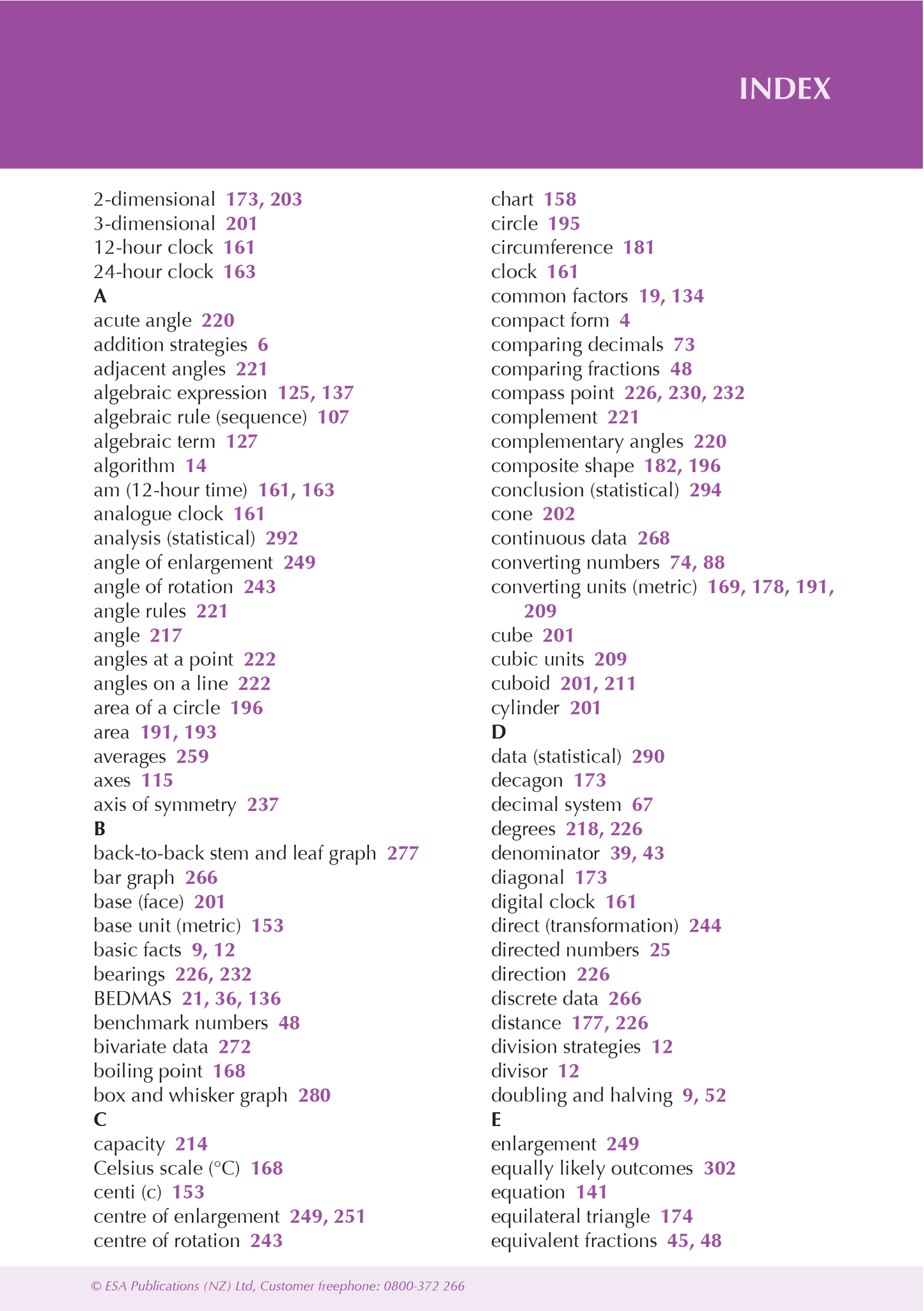 ESA Study Guide Year 9 Mathematics and Statistics
