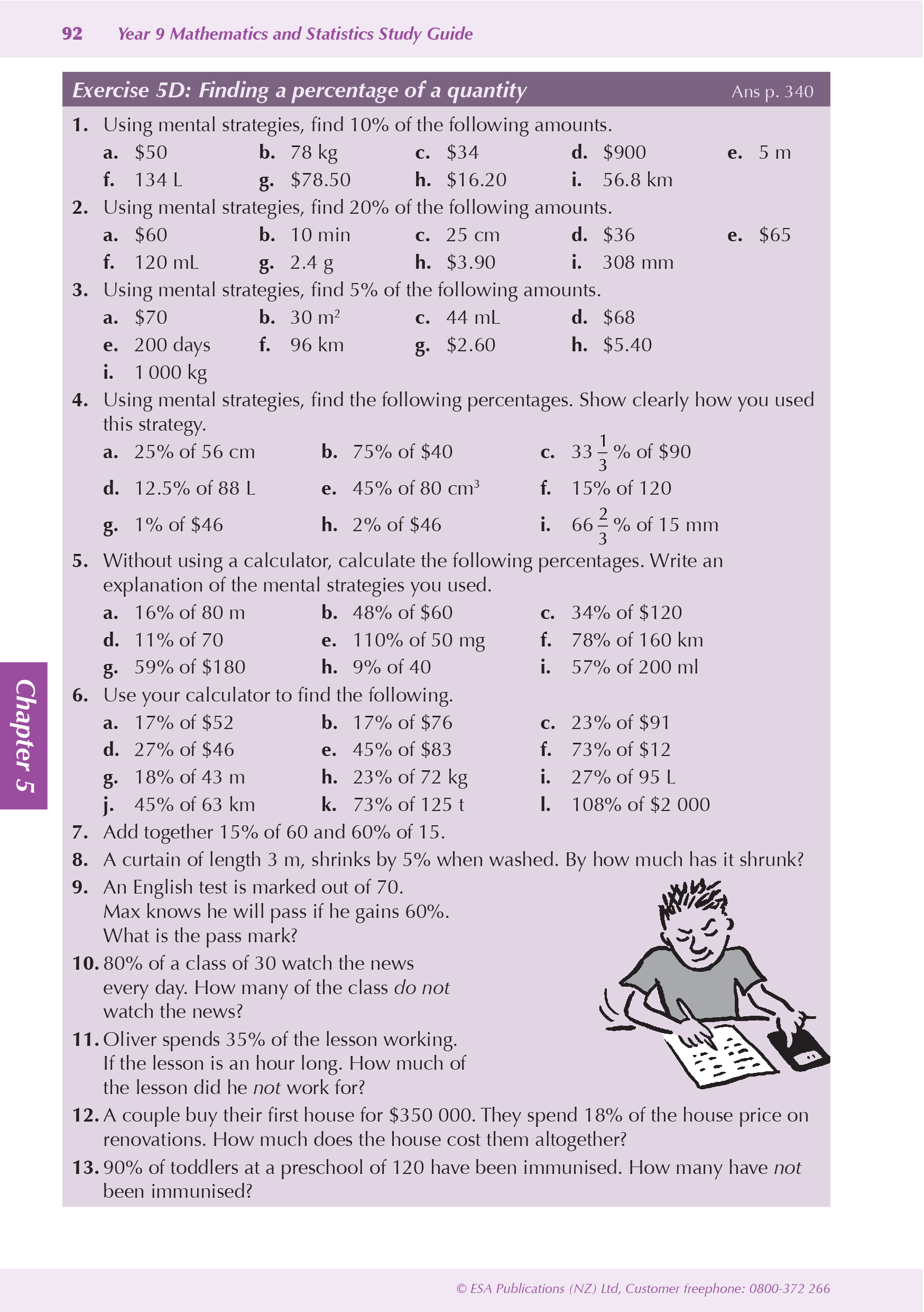 ESA Study Guide Year 9 Mathematics and Statistics