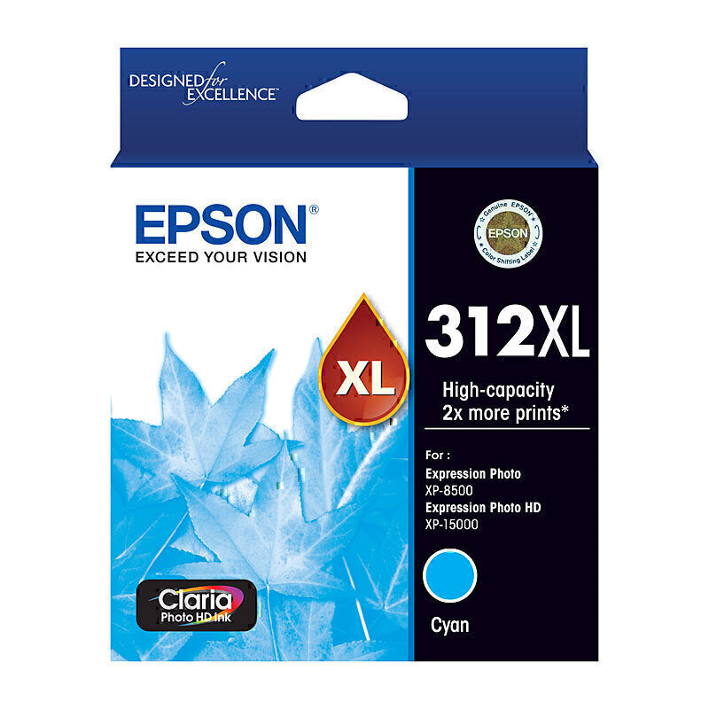 Epson 312XL Claria HD Photo Ink Cartridge Cyan