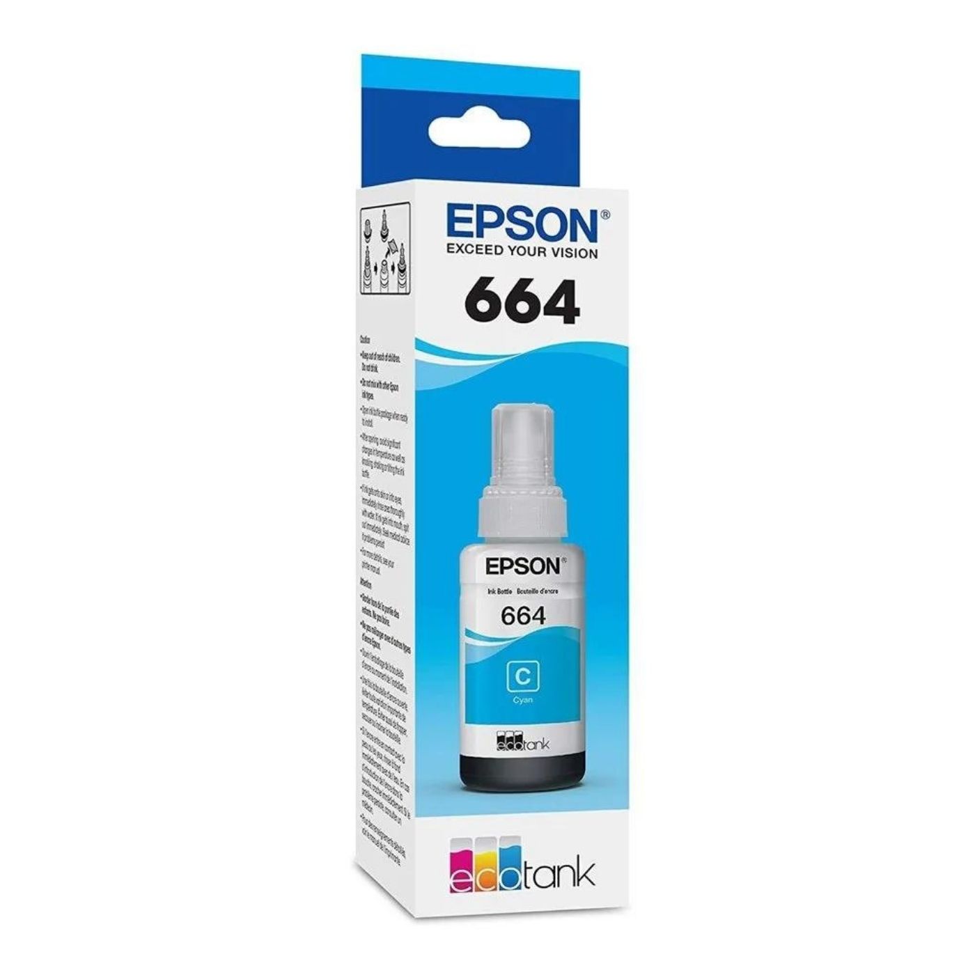 Epson T664 Eco Tank Pigment Ink Cyan