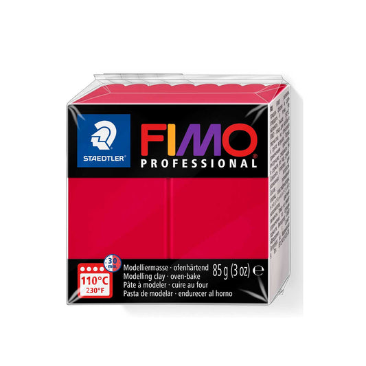 FIMO Professional Modelling Clay 8004 Oven Bake 85g Carmine