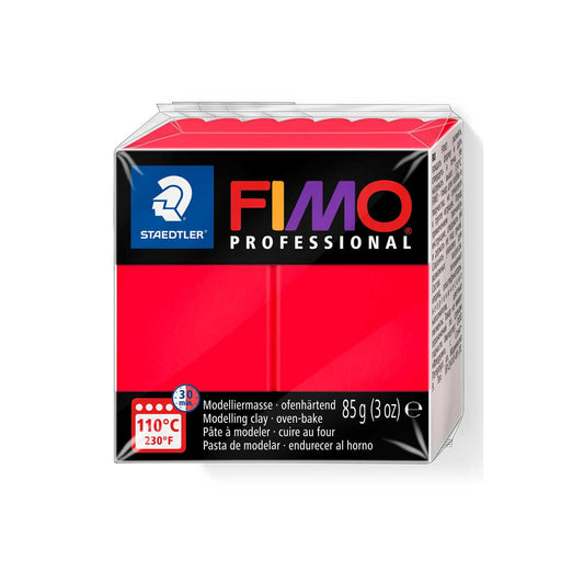 FIMO Professional Modelling Clay 8004 Oven Bake 85g True Red