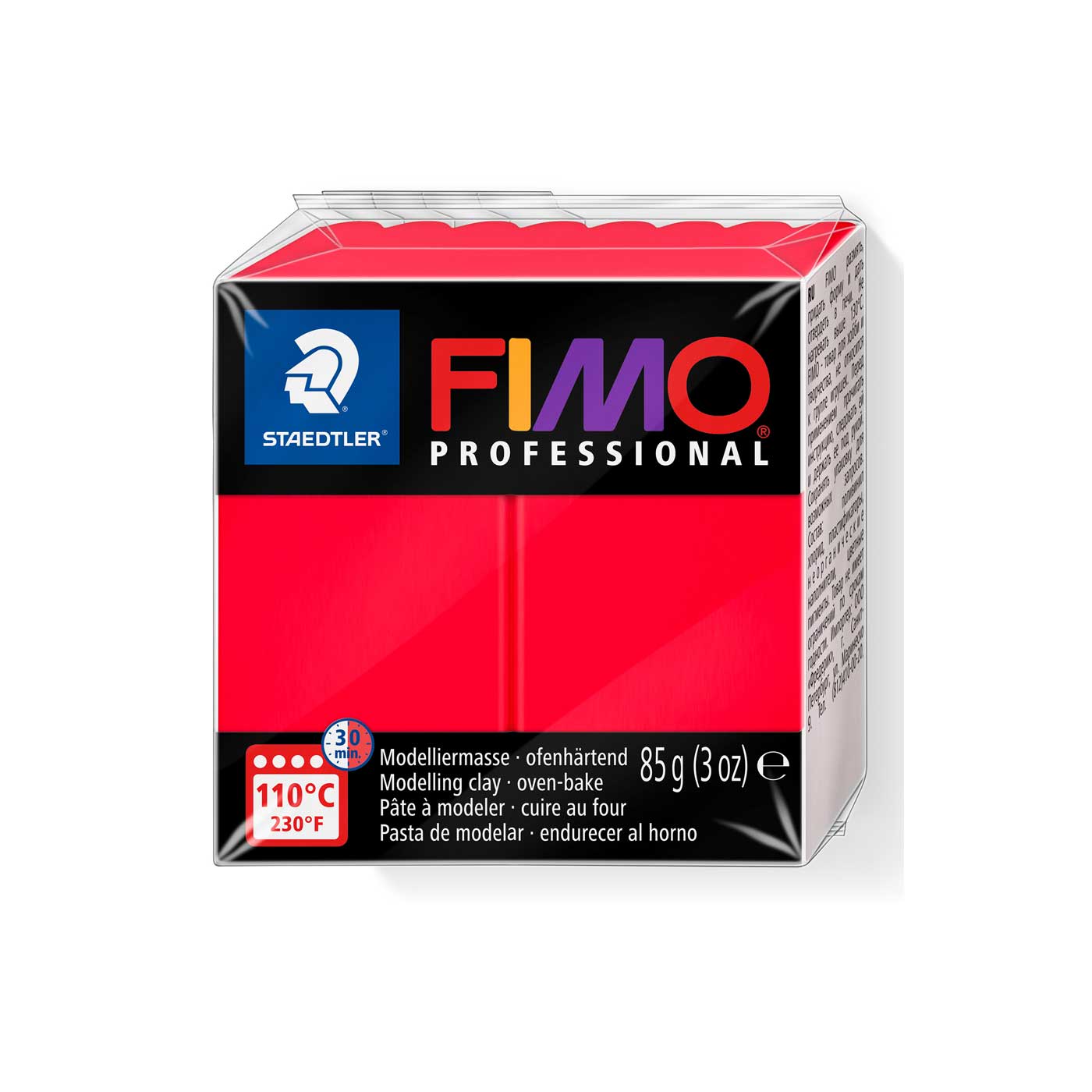 FIMO Professional Modelling Clay 8004 Oven Bake 85g True Red
