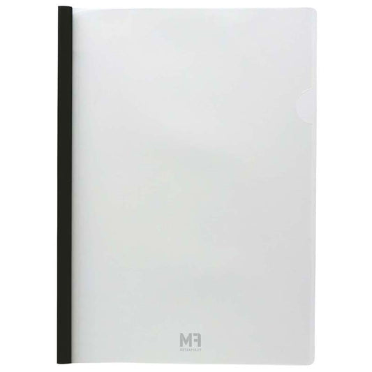 FM A4 Report Cover Presentation File Black Slide Grip Binder 202A Clear