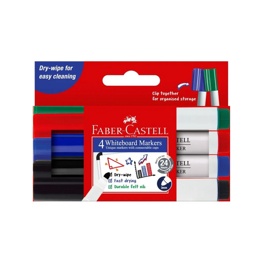 Faber-Castell Connector Whiteboard Marker Pack of 4