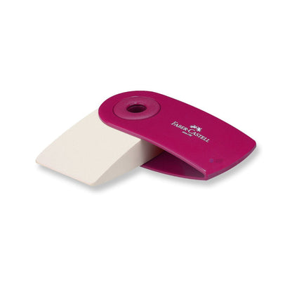 Faber-Castell Eraser with Protective Sleeve Red