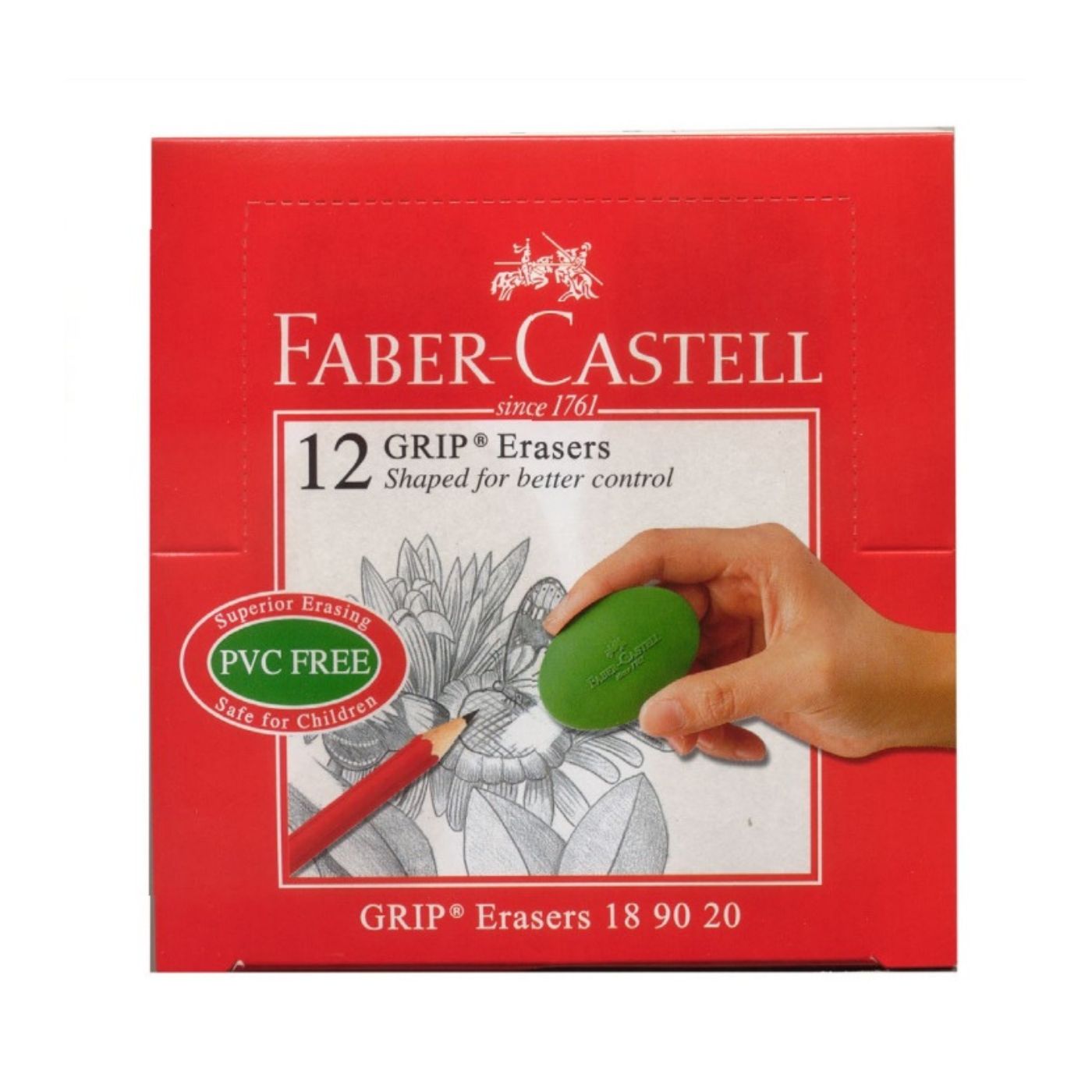 Faber-Castell Grip Eraser Oval Assorted