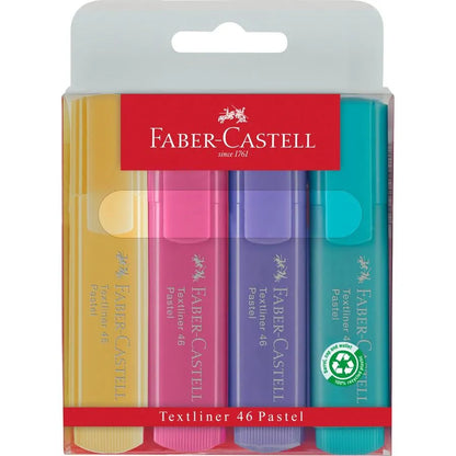 Faber-Castell Highlighter Textliner Pack of 4 Pastel Colours
