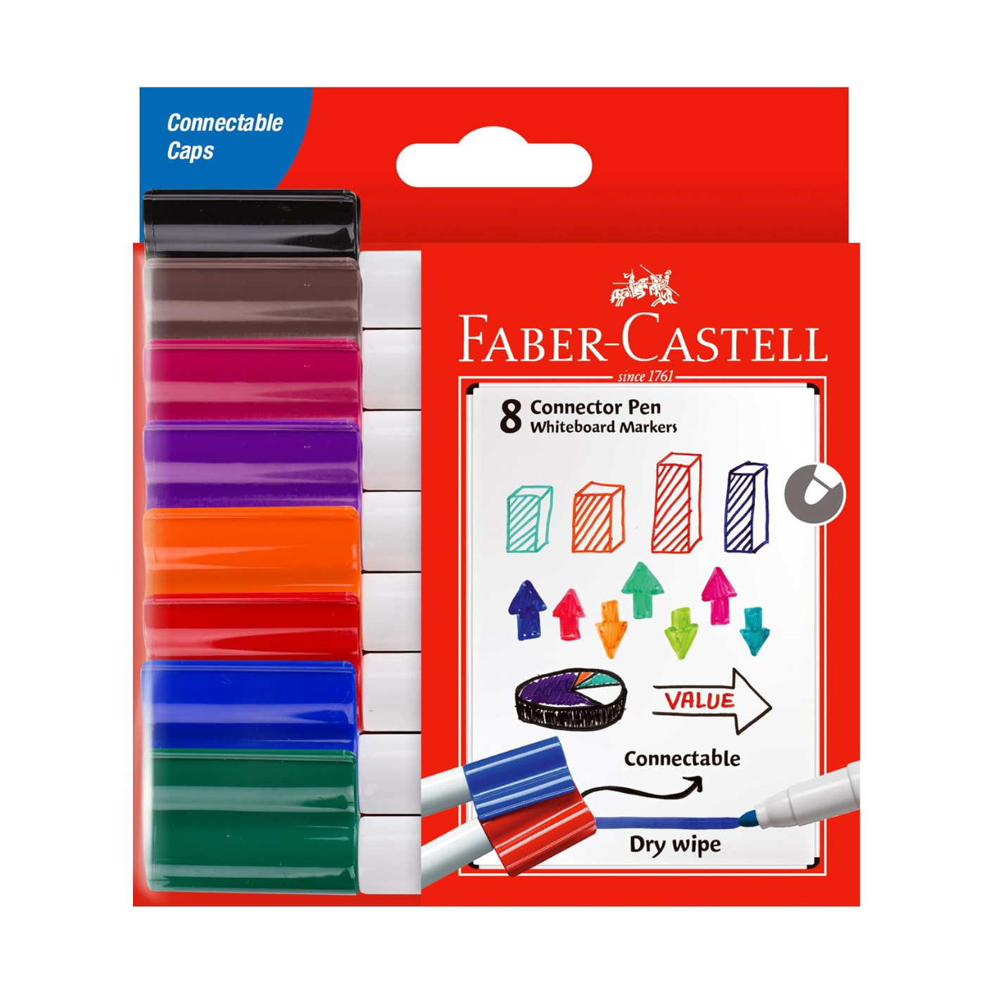 Faber-Castell Whiteboard Marker Wallet of 8