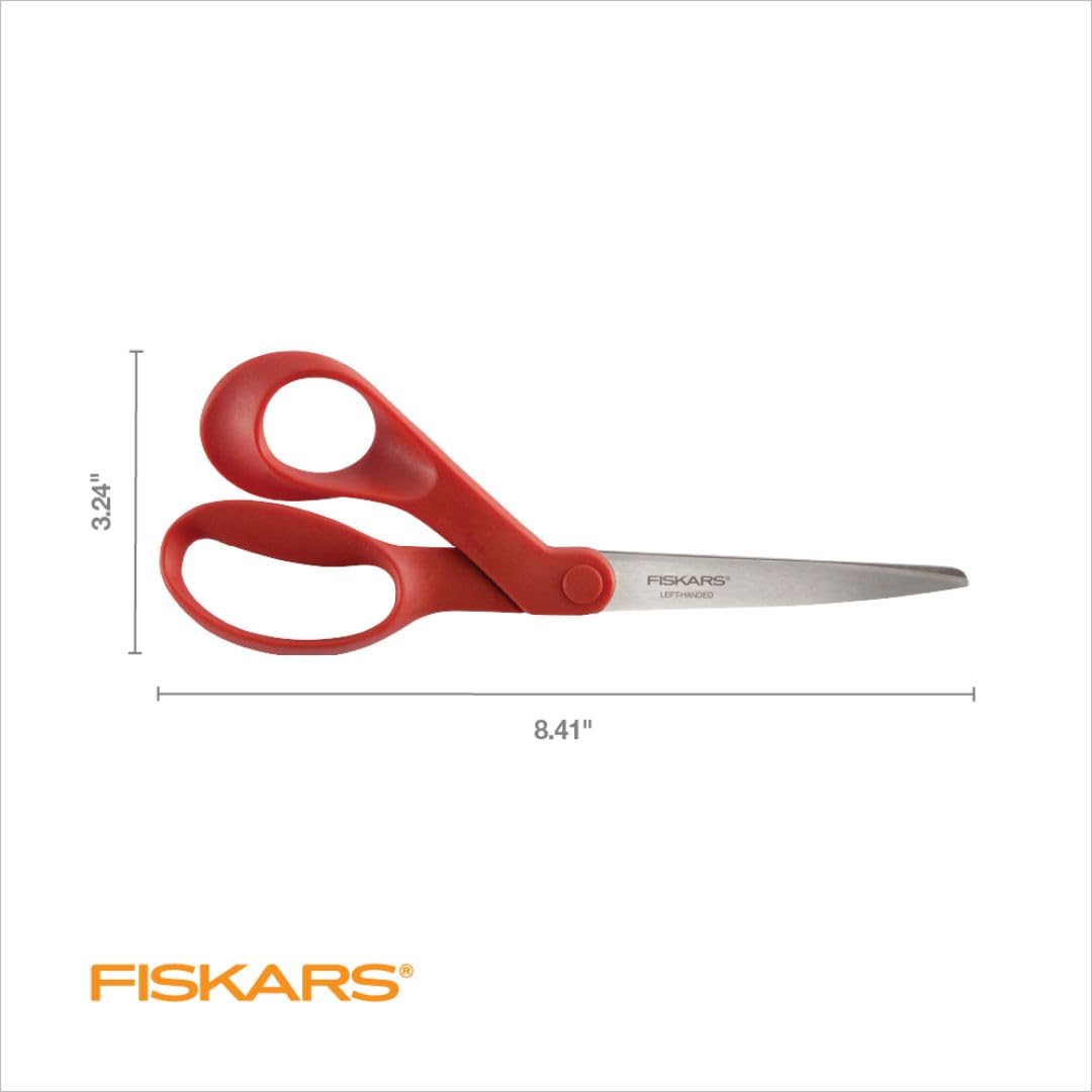 Fiscars Scissors All Purpose Left-Handed 203mm Red