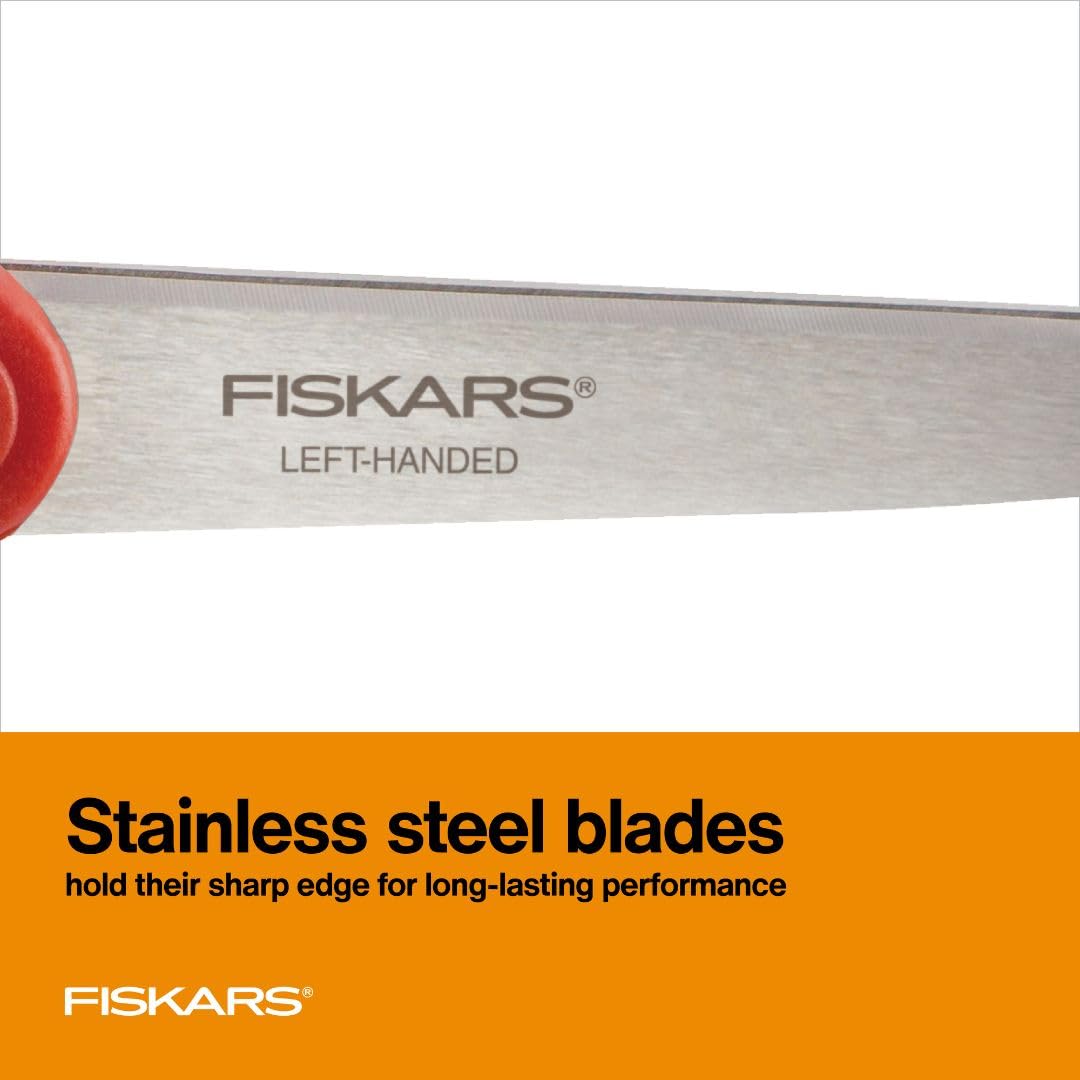 Fiscars Scissors All Purpose Left-Handed 203mm Red