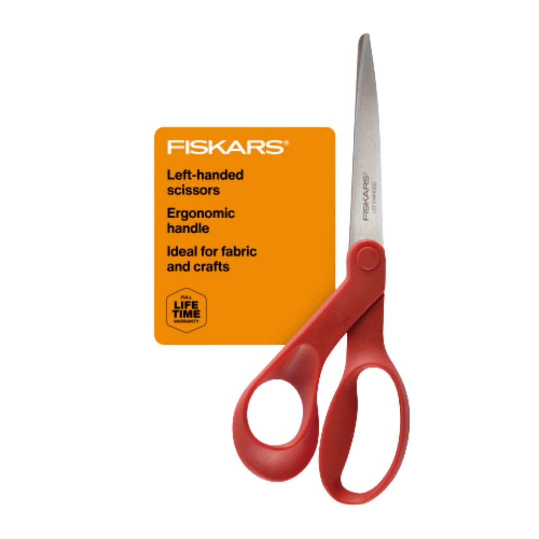 Fiscars Scissors All Purpose Left-Handed 203mm Red