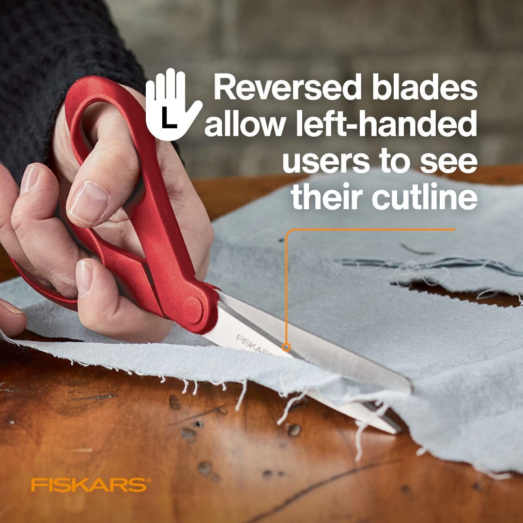 Fiscars Scissors All Purpose Left-Handed 203mm Red