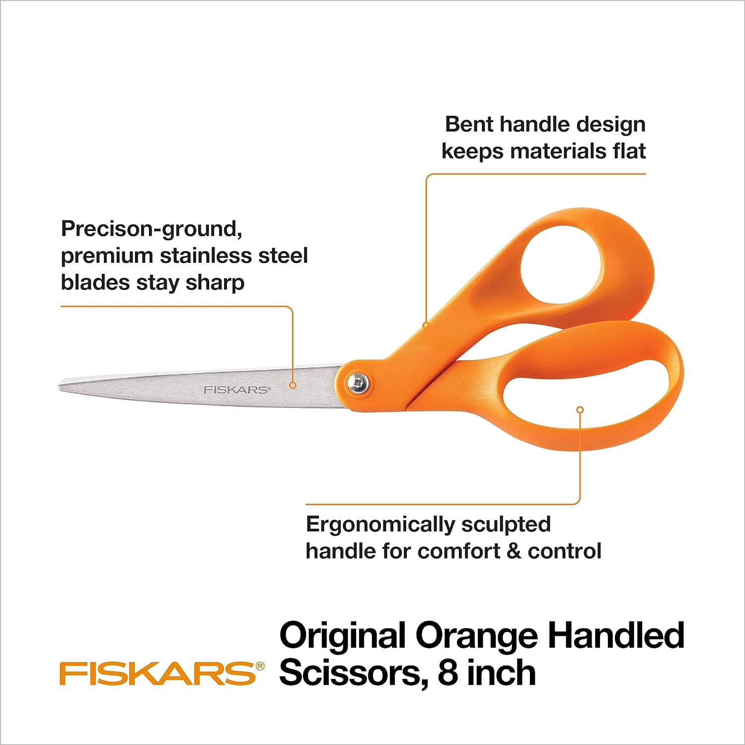 Fiskars Dressmaker Scissors 9 inch Orange Handle