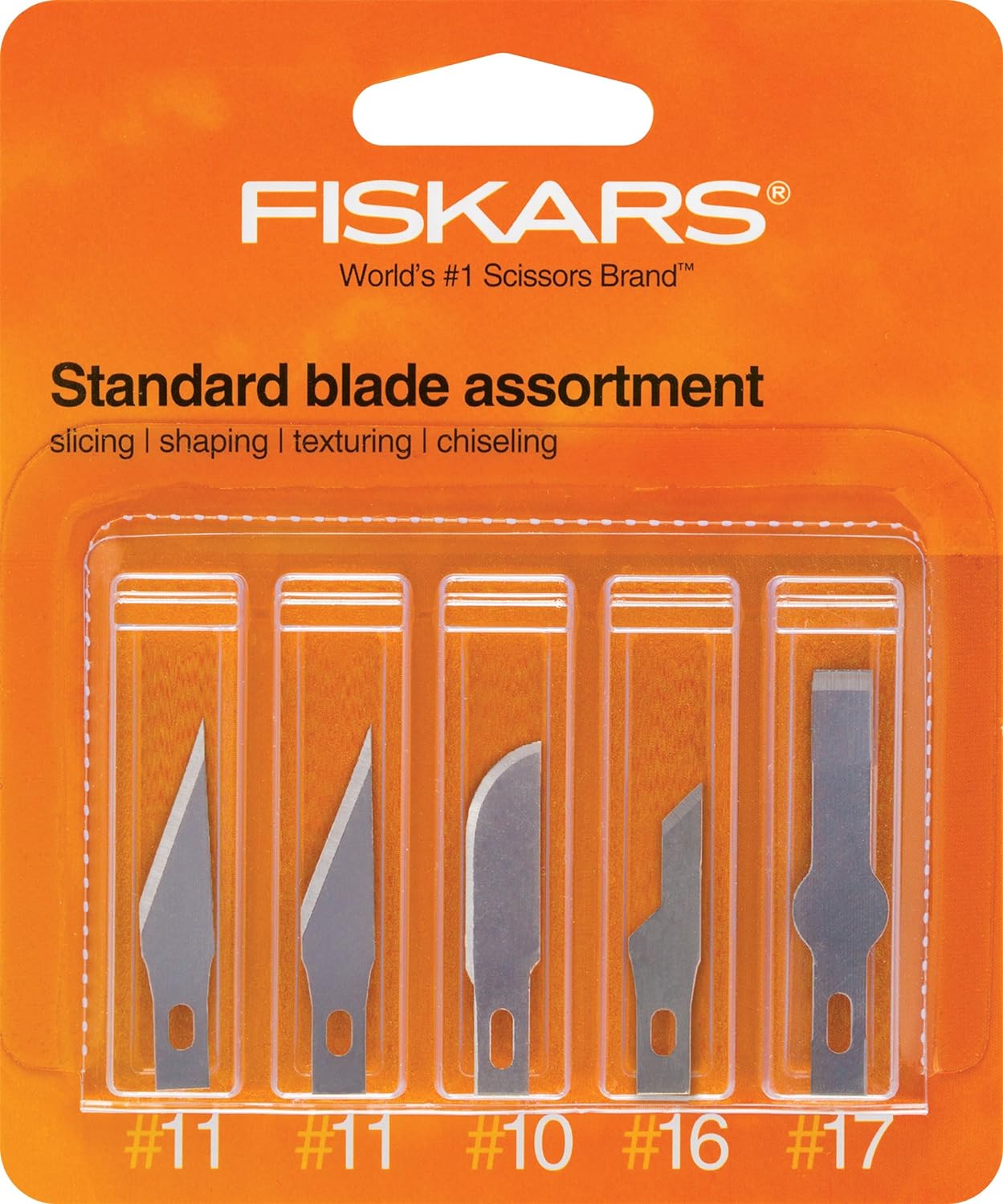 Fiskars Refill Replacement Blades (2xNo.11, 1xNo.10, 1xNo.16, 1xNo.17) Assorted Pack of 5