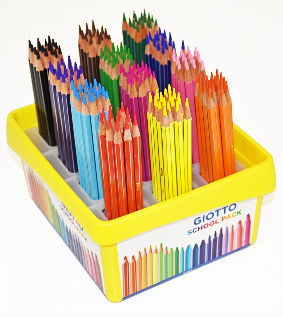 GIOTTO Stilnovo School Pack 192 Coloured Pencils 12 Shades