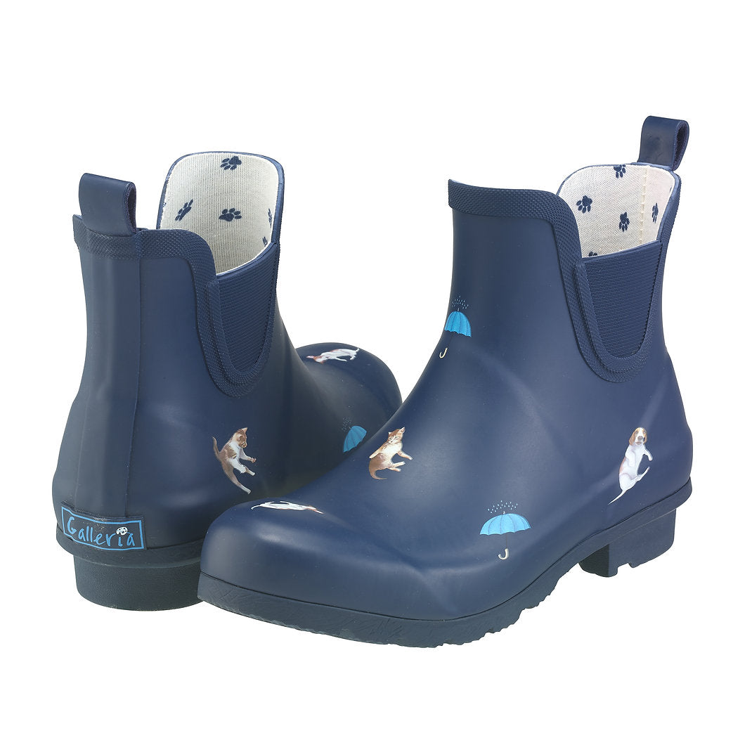 Galleria Women's Premium Gumboots Chelsea Cats and Dogs Size 7 to 11