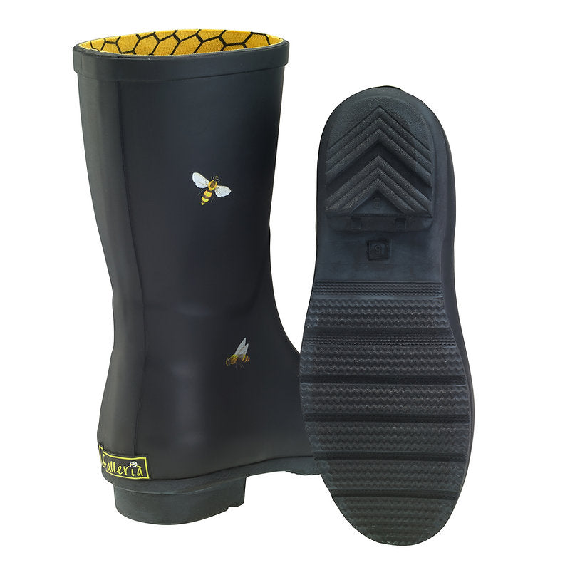 Galleria Women's Premium Mid-Calf Gumboots Bees Size 7 to 11