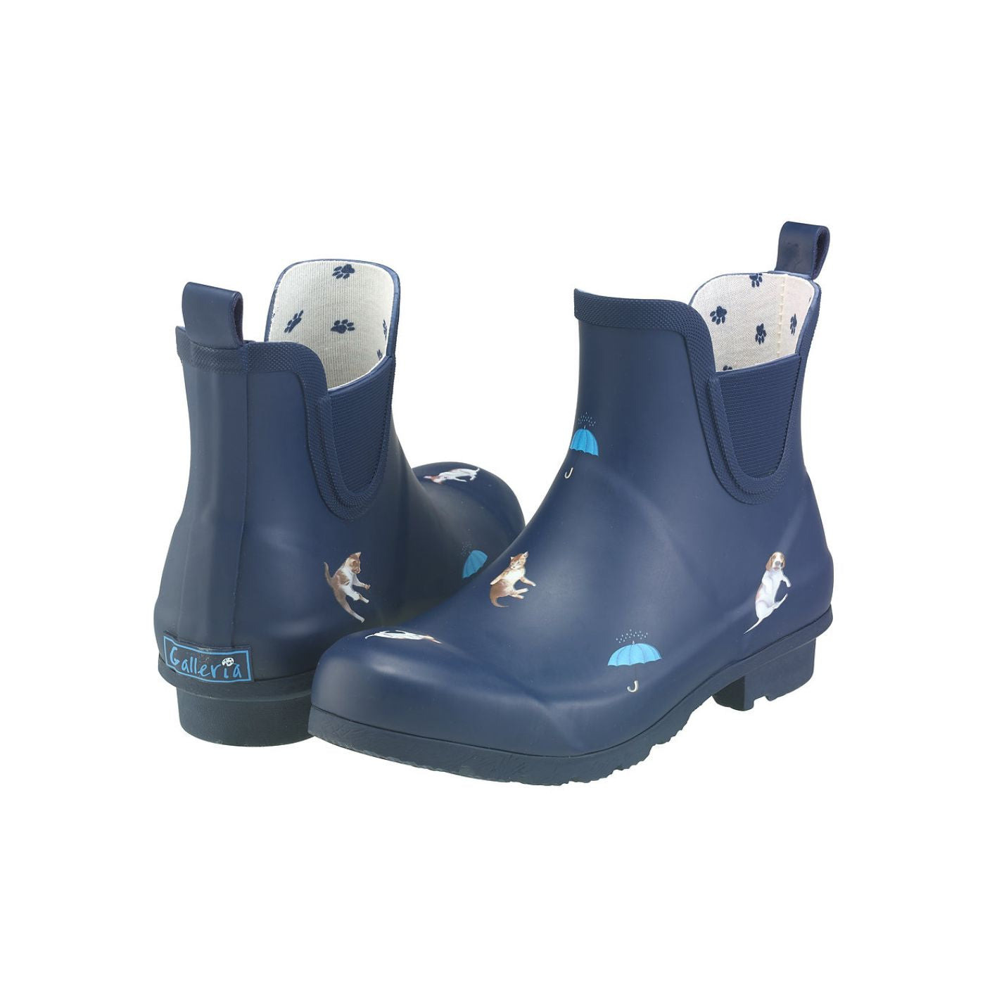Galleria Women's Premium Gumboots Chelsea Cats and Dogs Size 7 to 11