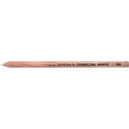 General’s Charcoal Pencil White #558 Handcrafted