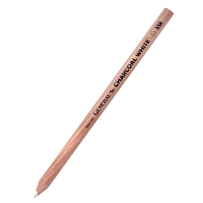 General’s Charcoal Pencil White #558 Handcrafted