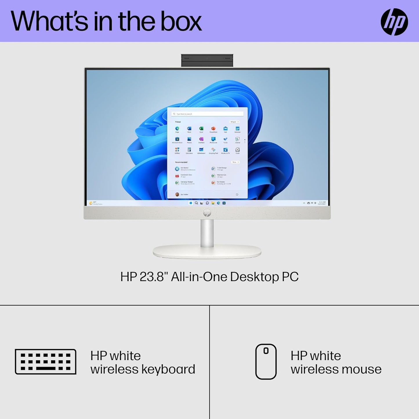 HP PC 24" HD Micro-Edge Screen Intel® Core™  16GB RAM 512GB Win 11 Home