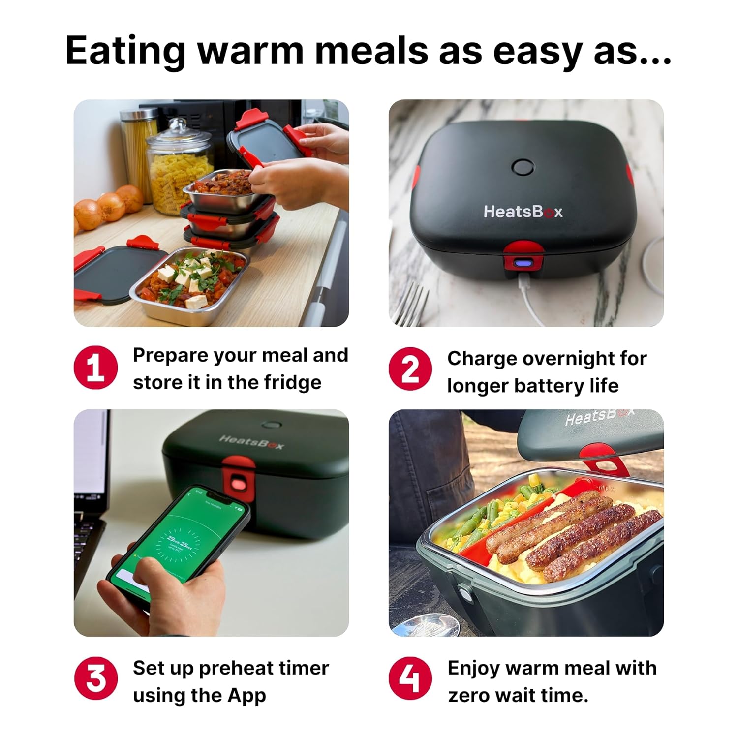 HeatsBox GO – Portable Battery-Powered Smart Heating Lunchbox