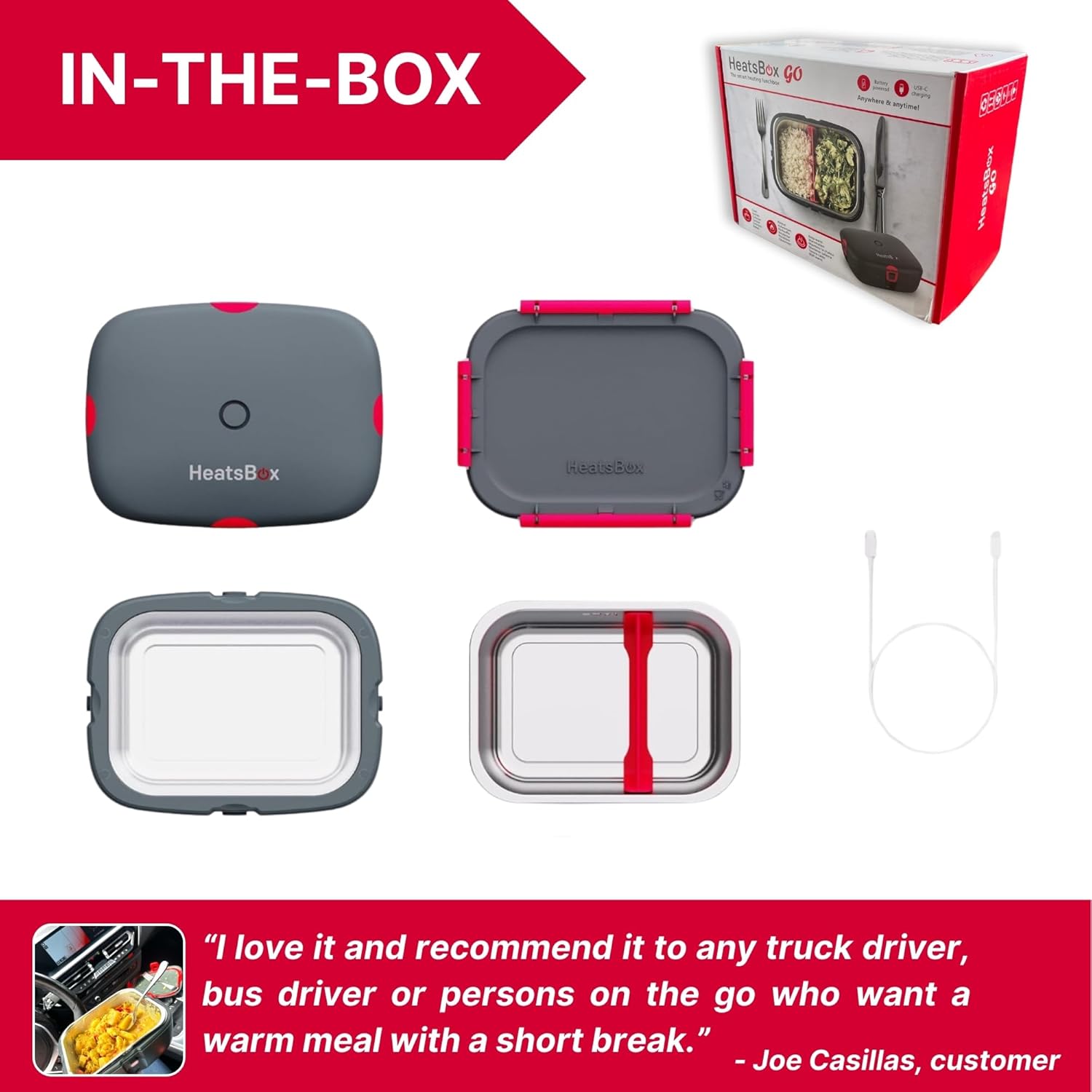 HeatsBox GO – Portable Battery-Powered Smart Heating Lunchbox