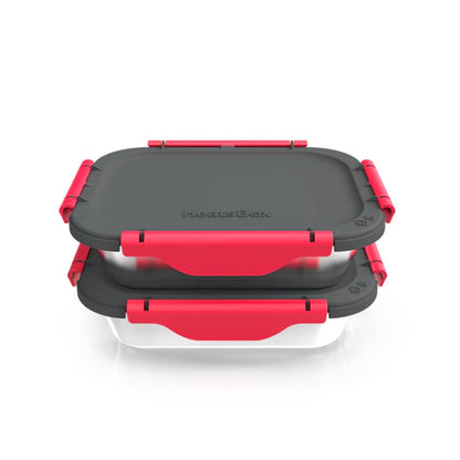 HeatsBox Inner Dish Set – 2 Reusable Stainless Steel Containers with Lids – Freezer & Oven Safe