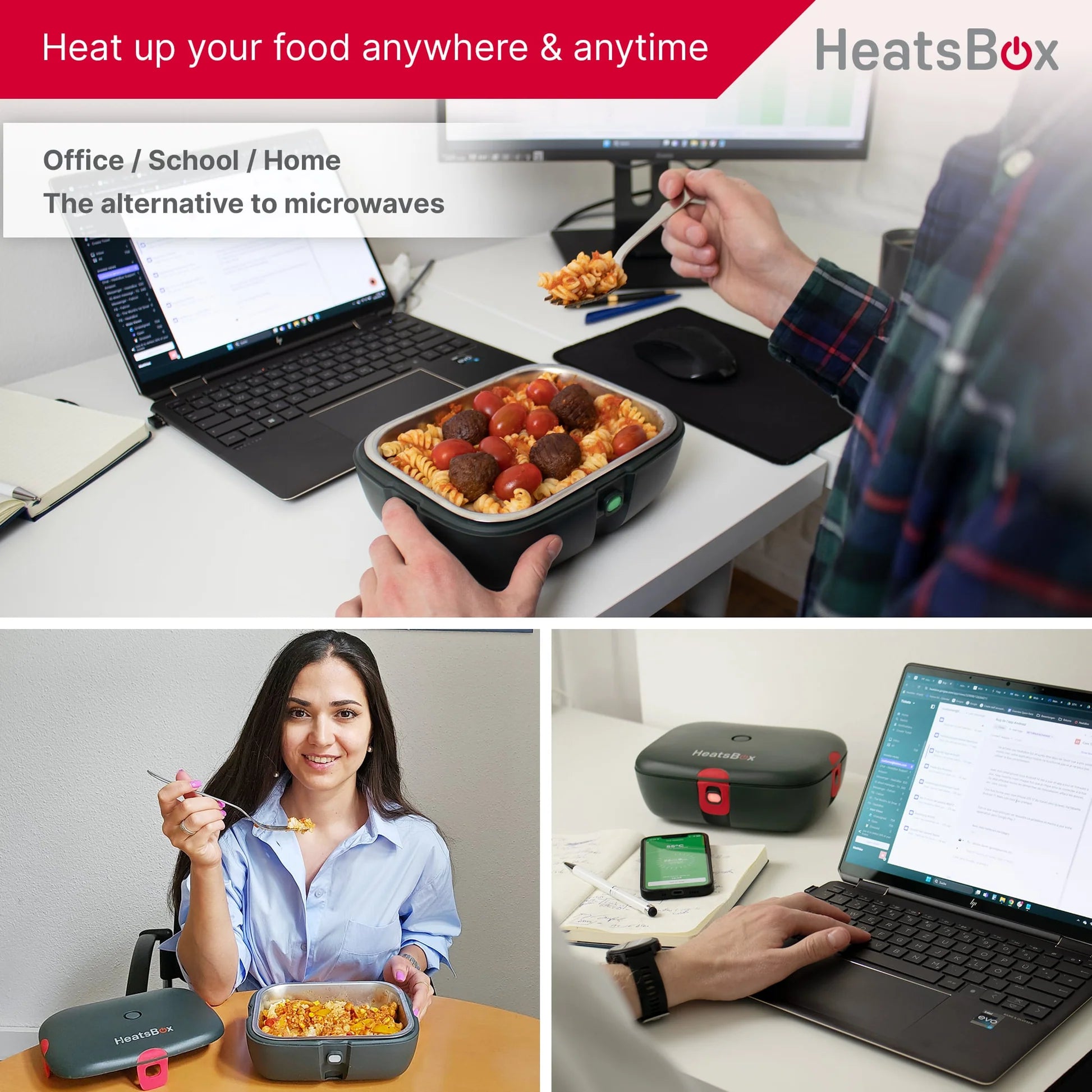 HeatsBox STYLE+ Portable Smart Heating Lunchbox – Fresh Hot Meals Anywhere
