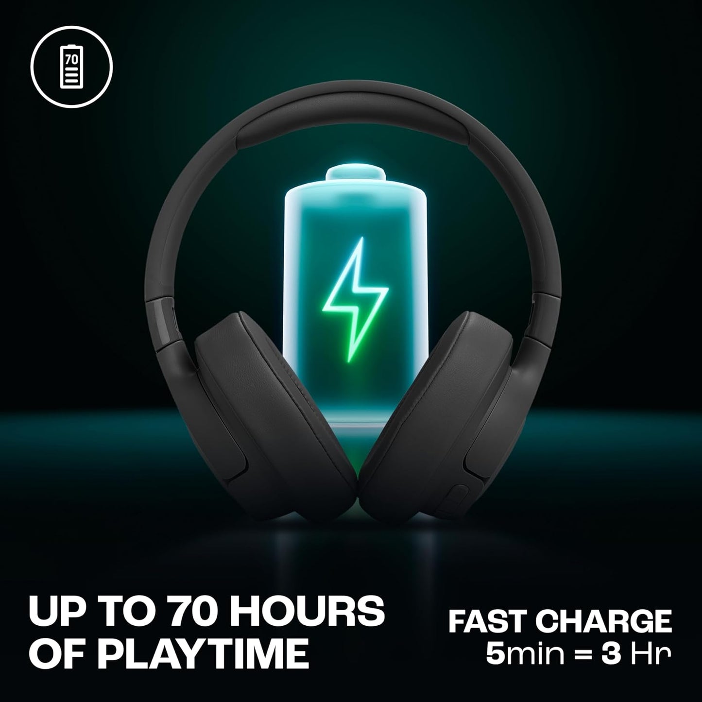 JBL T770NC-B Wireless Over-Ear Noise Cancelling Headphones Black